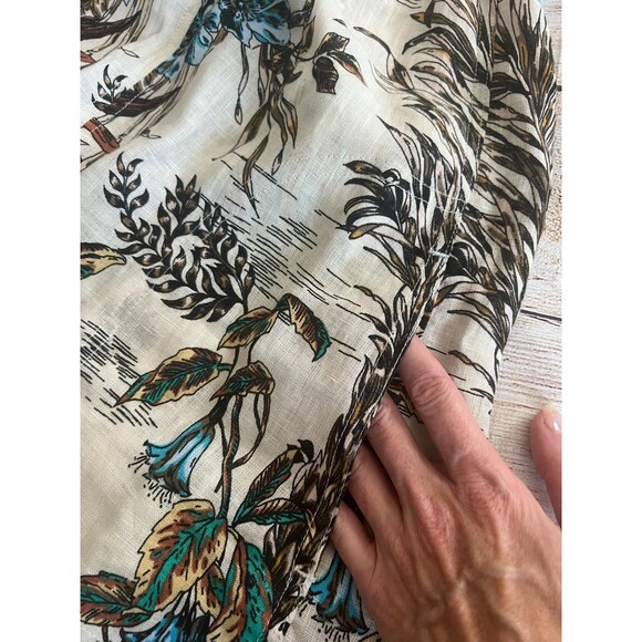 NWT Elie by Elie Tahari 100% Linen A-Line Shift Dress Tropical Floral Print Sz S - Picture 4 of 6